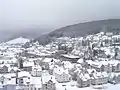 Die Stadt nach Schneefall