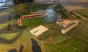 Modell des Caixa Futebol Campus vom Oktober 2015