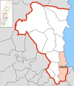 Lage der Gemeinde Gävle