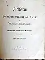 Liederbuch von 1887 in der Kirche