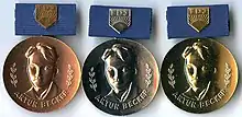 Drei Stufen der Artur-Becker-Medaille