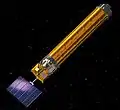Darstellung von GEMS im Orbit (mit thermischer Abschirmung)