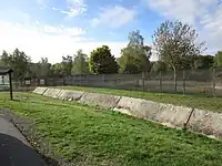 Blick auf Fahrzeugblockaden