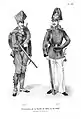 Die Uniformen des Bataillons 1814 und 1843