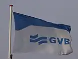 Flagge der Öffentlichen Transportgesellschaft GVB Amsterdam