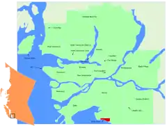 Lage in der Region Metro Vancouver