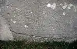Runeninschrift G 192 auf dem Friedhof