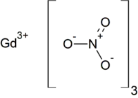 Strukturformel von Gadolinium(III)-nitrat