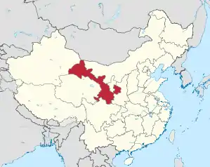 Lage von Gānsù Shěng in China