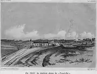 Der Bahnhof 1843