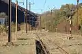 Gelände des ehemaligen Bahnhofs von Sarrancolin der Bahnstrecke Lannemezan–Arreau-Cadéac