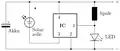 Schaltplan für billige Solar-Gartenleuchten mit dem IC YX8018