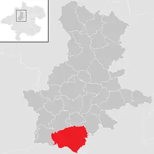 Lage der Gemeinde Gaspoltshofen im Bezirk Grieskirchen (anklickbare Karte)