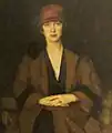 Bildnis der Gattin von Hans Schachinger 100x83 aus dem Jahr 1927. Ihm wurde dafür am 19. Mai 1927 der Rembrandt-Preis der Künstlergenossenschaft Wien verliehen. (Privatbesitz)