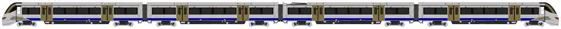 Vollständige Darstellung eines Zuges des Gautrains