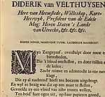 Sterbenachricht des Diederik van Veldhuyzen