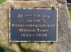 Gedenkplatte am Trute-Denkmal