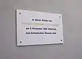 Gedenktafel zur Konversion Christinas in der Innsbrucker Hofkirche