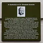 Gedenktafel am Geburtshaus in Hanau, Corniceliusstraße 16