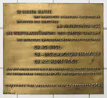 Gedenktafel am Haus Kurfürstendamm 68