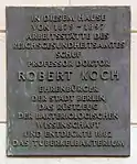 Gedenktafel in der Luisenstraße 57 in Berlin-Mitte