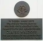 Gedenktafel für Claire Waldorff in der Regensburger Straße 33