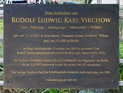 Gedenktafel am Theaterufer in Berlin-Tiergarten