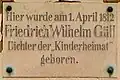 Gedenktafel