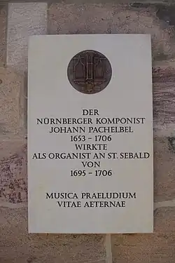 Gedenktafel an St. Sebald in Nürnberg