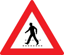 Gefahrenzeichen 11 „Fußgänger­übergang“ (Österreich)
