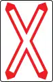 6d: Andreaskreuz als Tafelschild