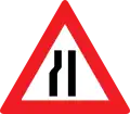 8b: Fahrbahnverengung (linksseitig)