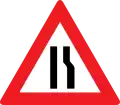 8c: Fahrbahnverengung (rechtsseitig)