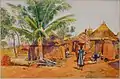 Carl Ariens: Gehöft in Mokwa (Nigeria, 1911)