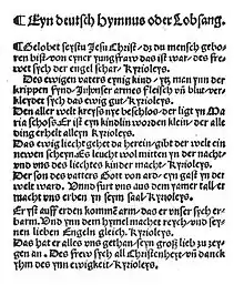 Martin Luther – Gelobet seystu Jesu Christ im Erfurter Enchiridion