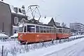Motorwagen Be 4/4 724 und Beiwagen 323 in der Rue de Genève