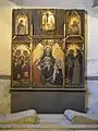 Mystische Vermählung der Heiligen Katharina von Alexandria und Heiligen Katharina von Siena, Polyptychon aus dem 15. Jahrhundert in der Taufkapelle