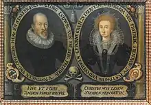 Freiherr Georg Ludwig von Freyberg und Gräfin Barbara von Eberstein, Urgroßeltern mütterlicherseits (um 1600)