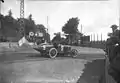 Bei seiner heroischen Fahrt, beim Großen Preis von Frankreich 1914