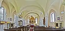 Innenansicht der Kirche St. Johannes der Täufer in Gerbershausen