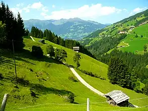 Das Gerlostal mit Blick ins Zillertal