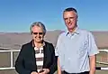 Annette Schavan und Generaldirektor Tim de Zeeuw auf der Plattform des Very Large Telescope während eines offiziellen Besuchs am 29.–30. September 2012.