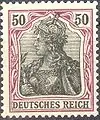 Deutsches Reich: Germania zu 50 Pfennig (zweifarbig)