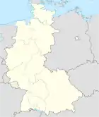 Deutschlandkarte, Position des Amtes Mettingen hervorgehoben