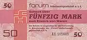 50-Mark-Forumscheck (Vorderseite)