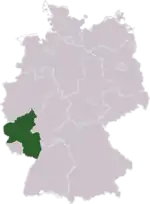 Lage von Rheinland-Pfalz in Deutschland