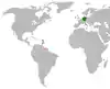 Lage von Deutschland und Suriname