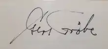 Gert Fröbe, Signatur v. 30. Oktober 1987, Hamburg
