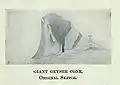 Skizze des Giant Geysirs, angefertigt von Nathaniel P. Langfords, 1870 auf der Washburn Expedition