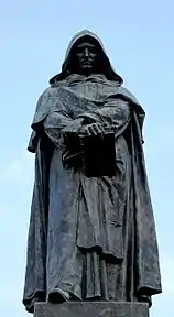 Bronzestatue von Giordano Bruno von Ettore Ferrari (1845–1929), Campo de' Fiori,